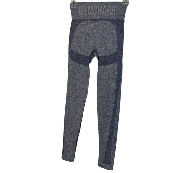 Gymshark Women's XS Flex High Waisted Leggings Blue Grey Marl Workout Gym Sporty - Picture 3 of 6